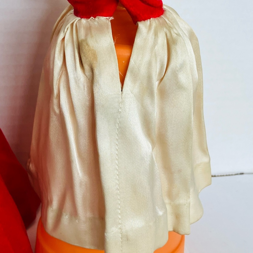 Barbie 1962 Red Flare Coat Dress Hat Purse Gloves Read Dress Stained #939 - Picture 8 of 11